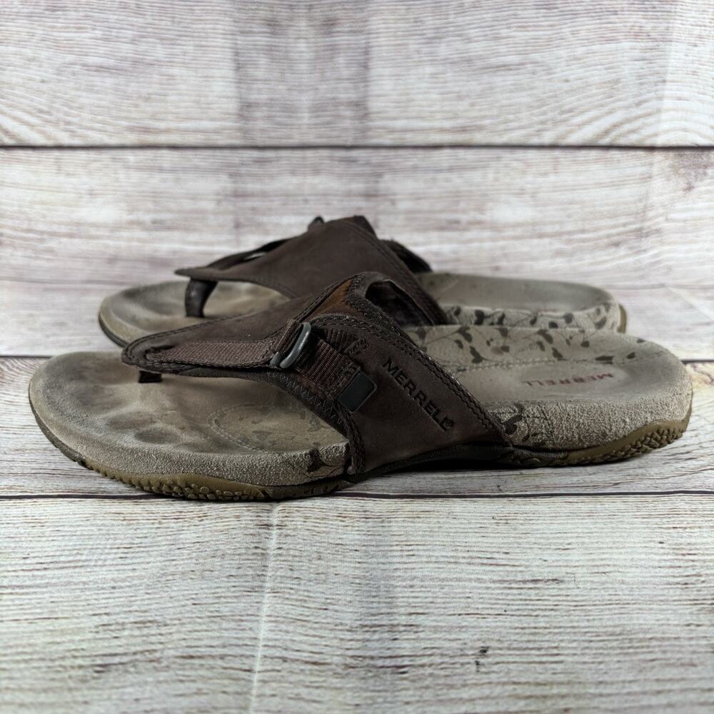 Merrell Senise Womens Size 6 Brown Casual Flip Flop Slides Thong Sandals